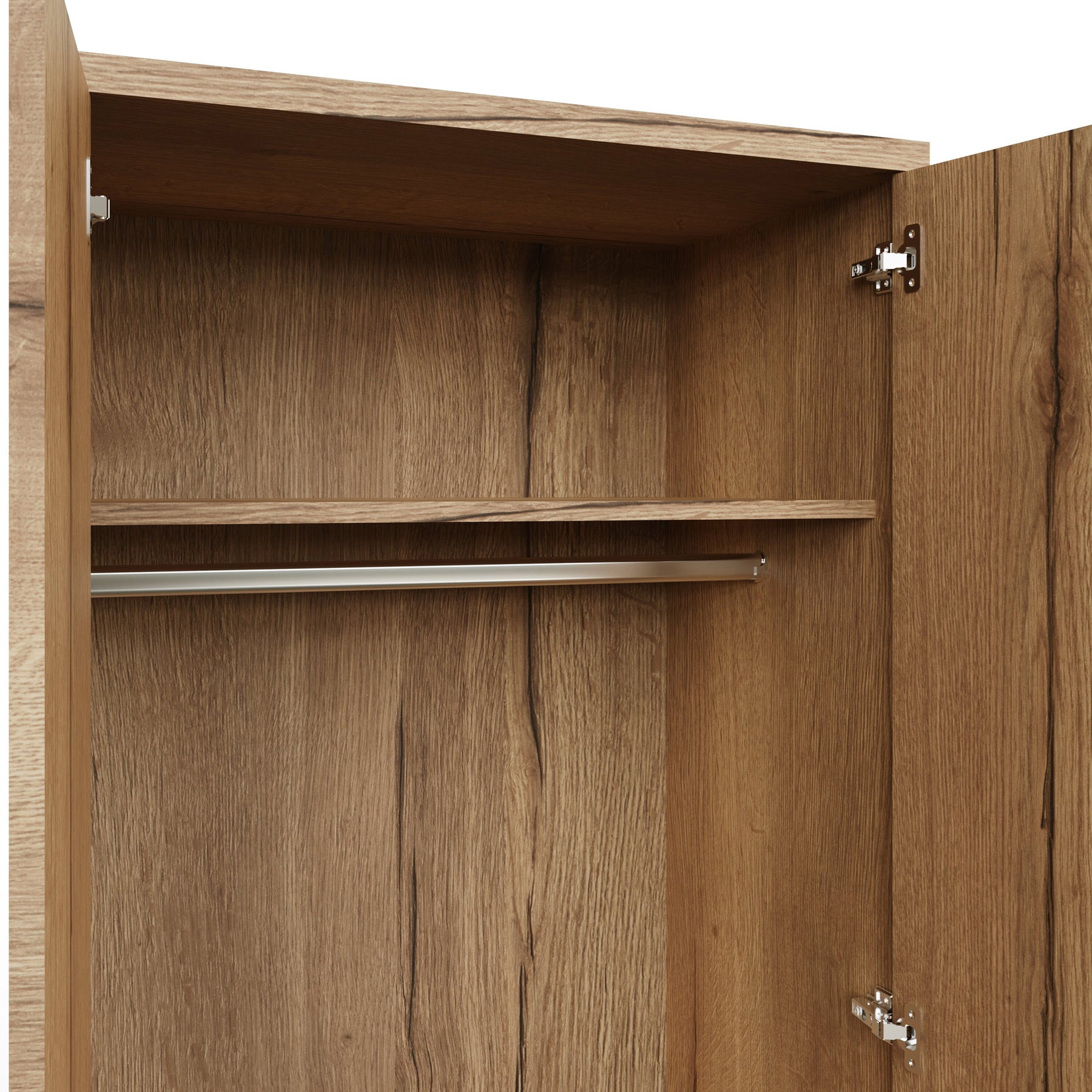 FWStyle Fisso 2 Door Wardrobe Cracked Oak - Quick Click & Cam Assembly