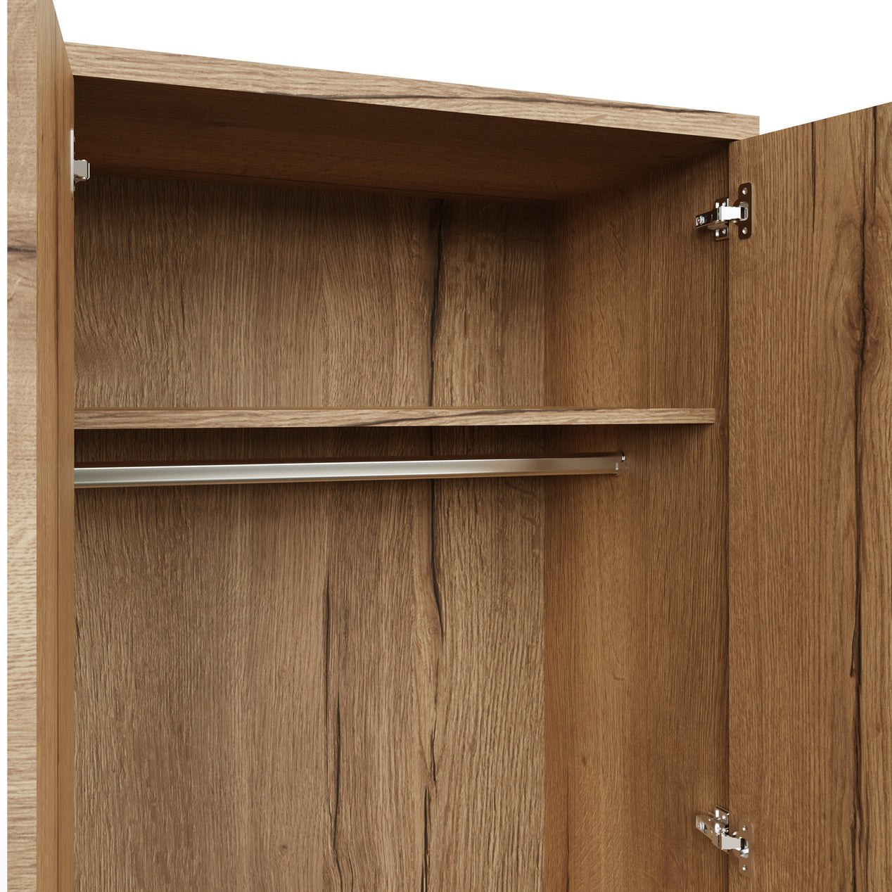 FWStyle Fisso 2 Door Wardrobe Cracked Oak - Quick Click & Cam Assembly