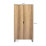 FWStyle Fisso 2 Door Wardrobe Cracked Oak - Quick Click & Cam Assembly