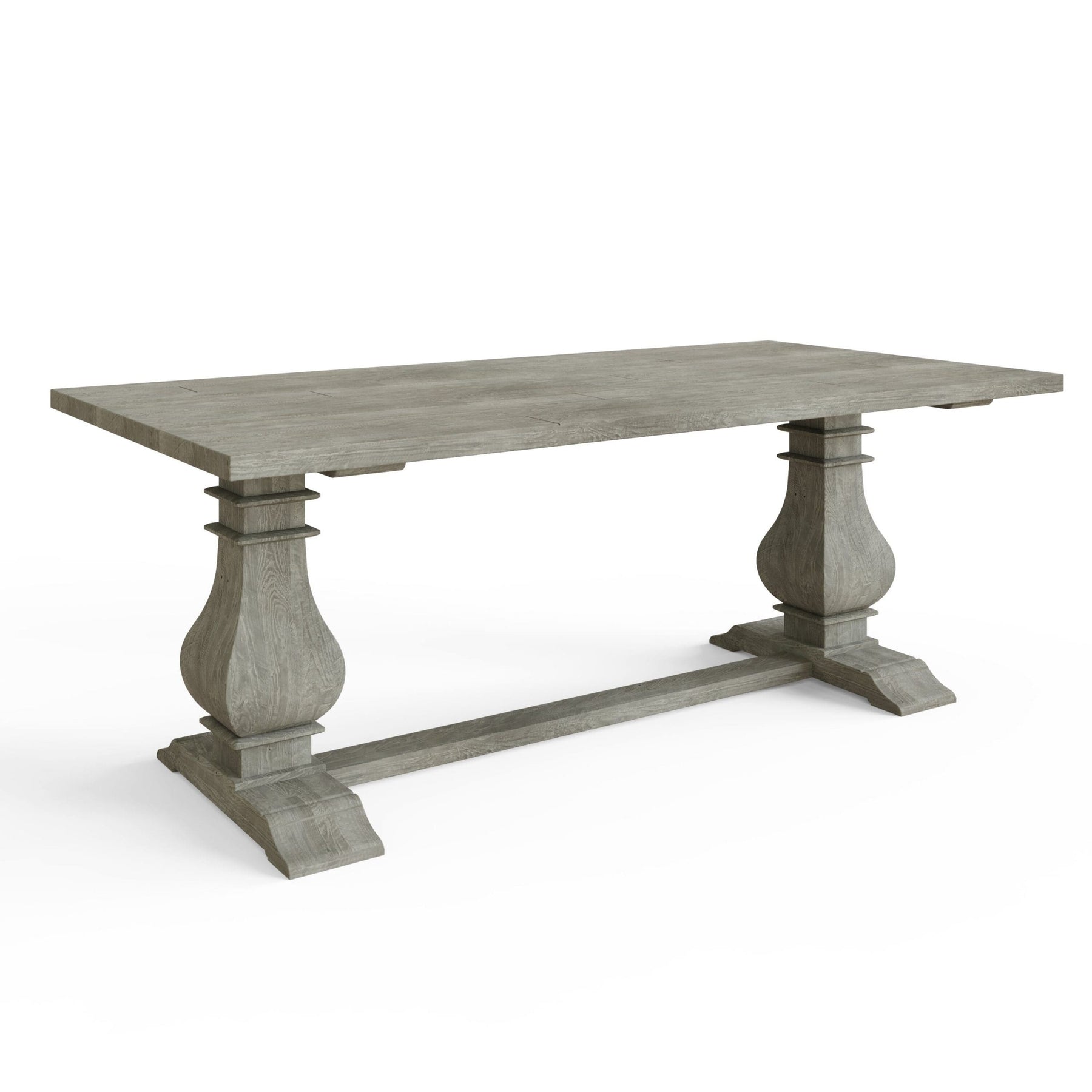 Bowood 2m Dining Table Solid Reclaimed Limewashed Pine + 6 Chairs