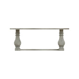 Bowood 2m Dining Table Solid Reclaimed Limewashed Pine + 6 Chairs