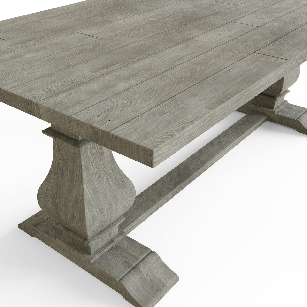 Bowood 2m Dining Table Solid Reclaimed Limewashed Pine + 6 Chairs