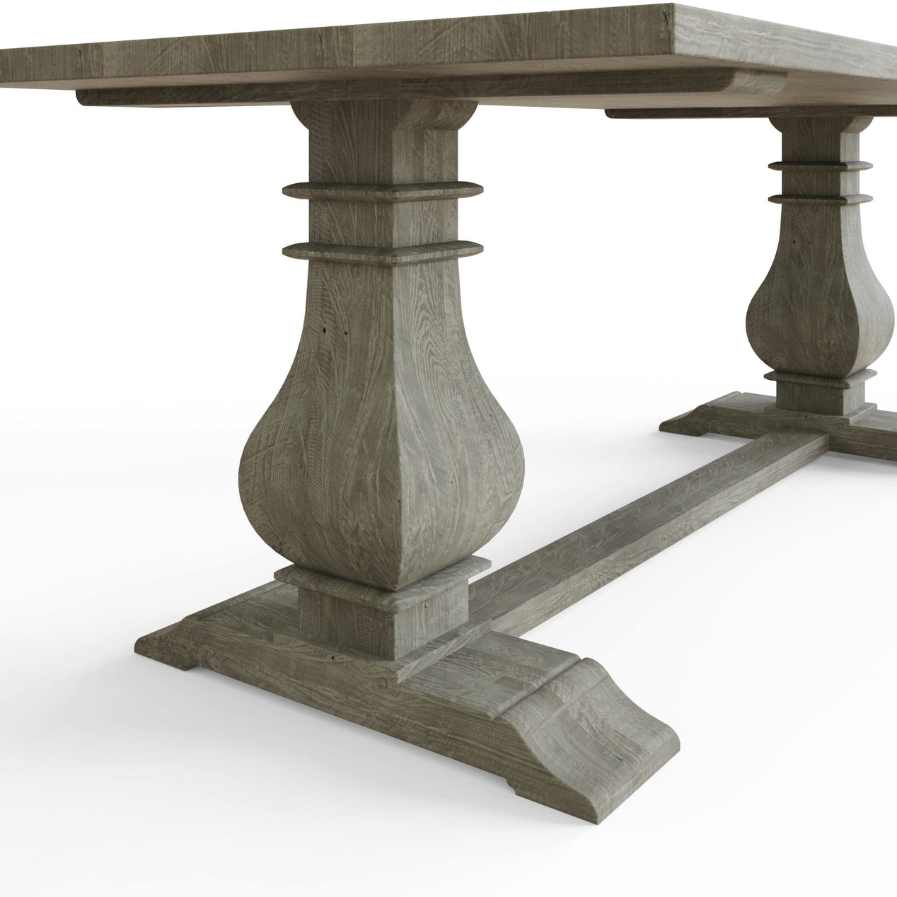 Bowood 2m Dining Table Solid Reclaimed Limewashed Pine + 6 Chairs