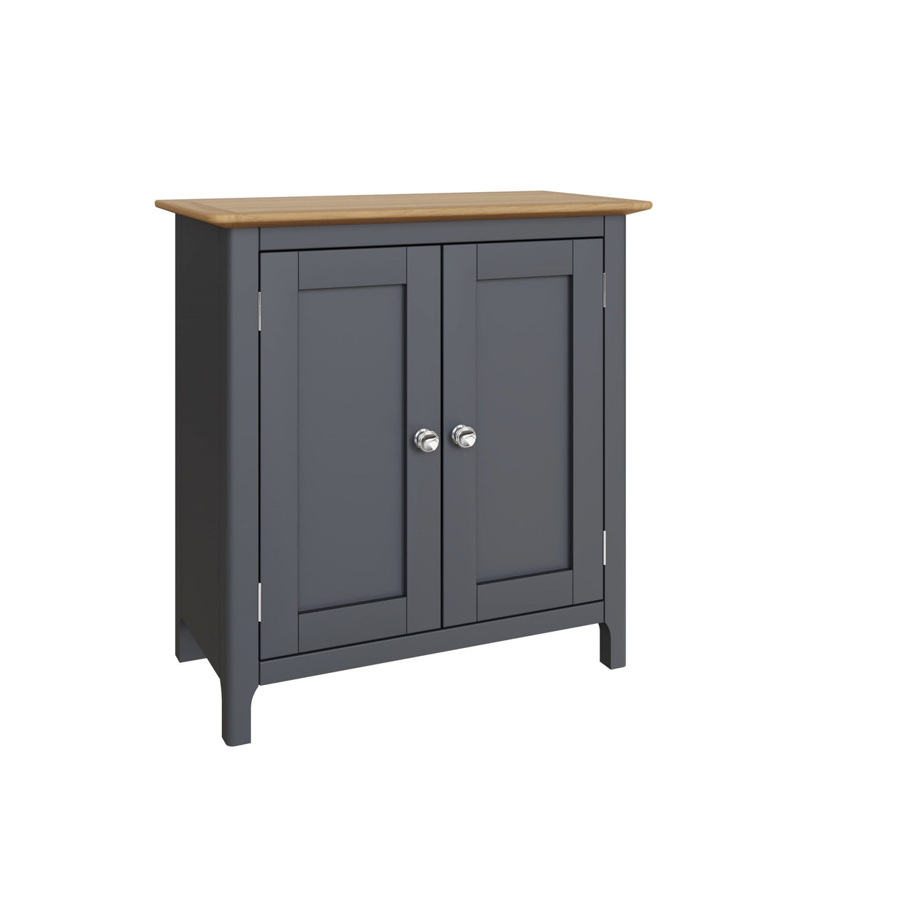 Taberno Oak 2 Door Compact Sideboard Graphite Blue