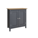 Taberno Oak 2 Door Compact Sideboard Graphite Blue