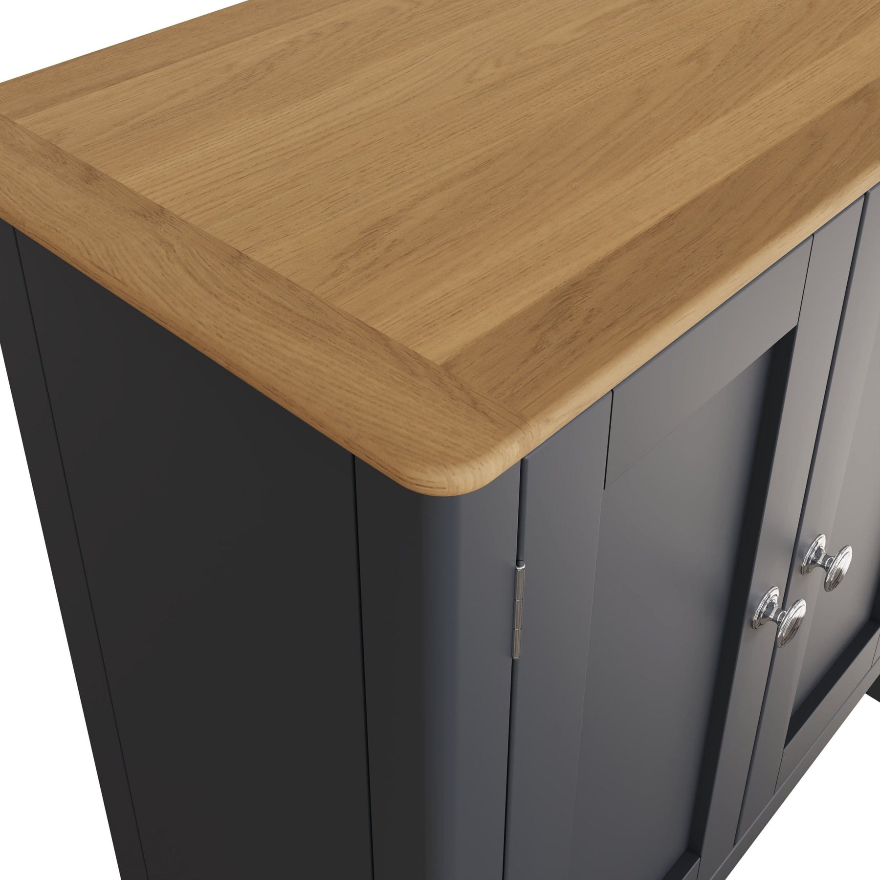 Taberno Oak 2 Door Compact Sideboard Graphite Blue