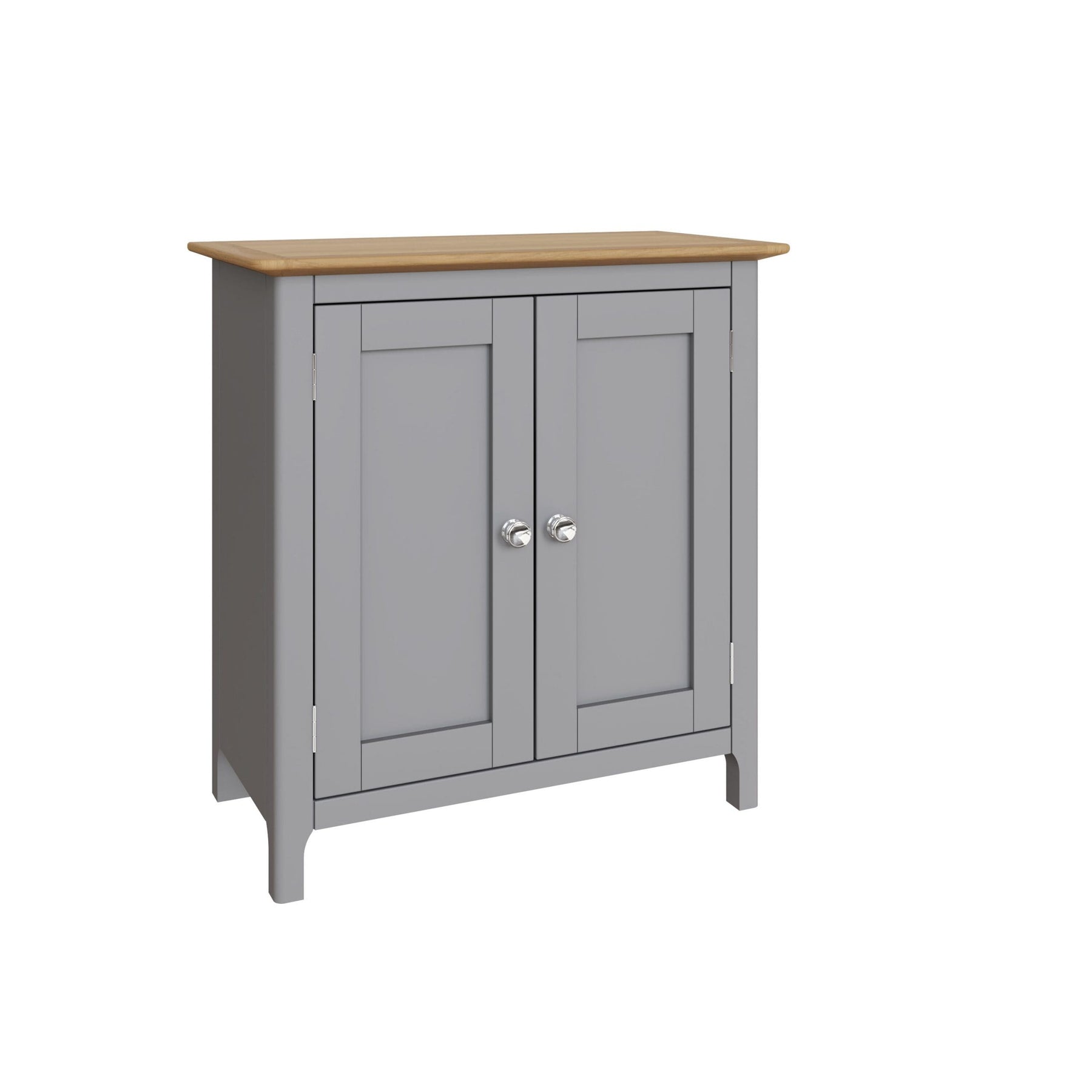 Taberno Oak 2 Door Compact Sideboard Dove Grey