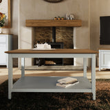 Taberno Oak Coffee Table Linen White