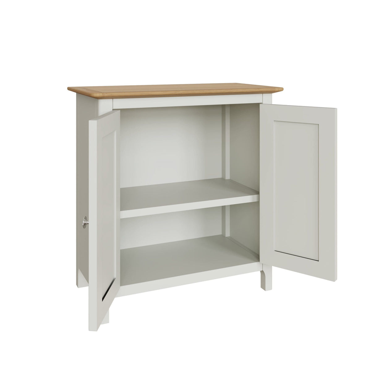 Taberno Oak 2 Door Compact Sideboard Linen White