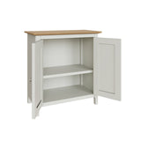 Taberno Oak 2 Door Compact Sideboard Linen White