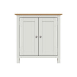 Taberno Oak 2 Door Compact Sideboard Linen White