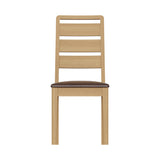 Taberno Oak Dining Chairs Ladder Back Cushioned - Pair of 2