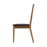 Taberno Oak Dining Chairs Ladder Back Cushioned - Pair of 2