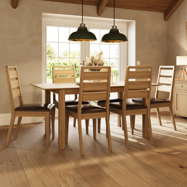 Taberno Oak Large 1.4M Extending Dining Table Natural