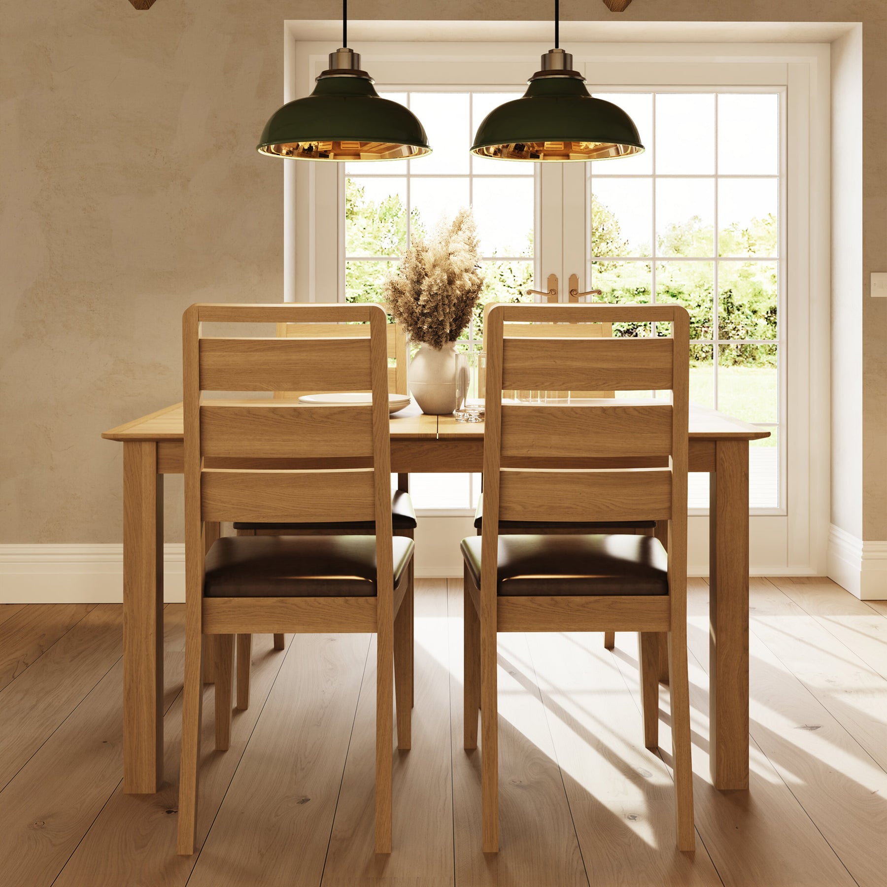 Taberno Oak Large 1.4M Extending Dining Table Natural