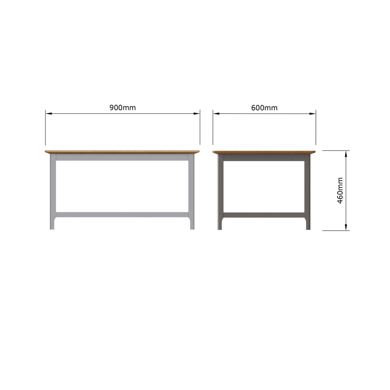 Taberno Oak Coffee Table Dove Grey
