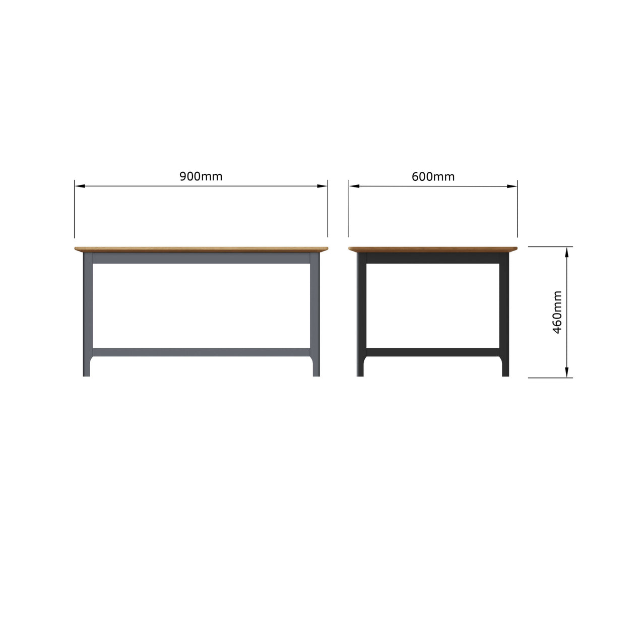 Taberno Oak Coffee Table Graphite Blue