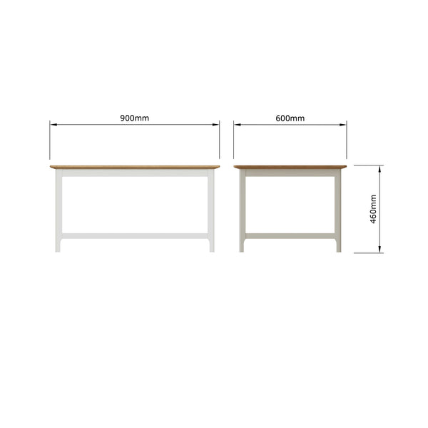 Taberno Oak Coffee Table Linen White