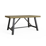 Lowry 1.6m Dining Table Driftwood Lacquered Solid Reclaimed Pine
