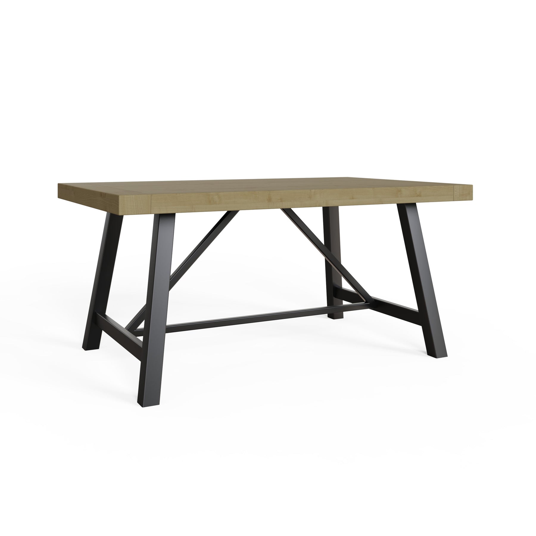 Lowry 1.6m Dining Table Driftwood Lacquered Solid Reclaimed Pine