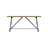 Lowry 1.6m Dining Table Driftwood Lacquered Solid Reclaimed Pine
