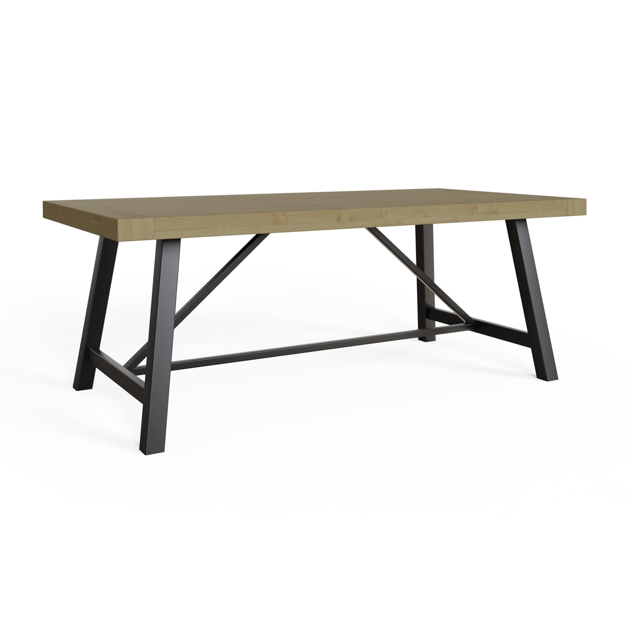 Lowry 2m Dining Table Driftwood Lacquered Solid Reclaimed Pine