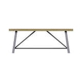 Lowry 2m Dining Table Driftwood Lacquered Solid Reclaimed Pine
