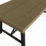 Lowry 2m Dining Table Driftwood Lacquered Solid Reclaimed Pine