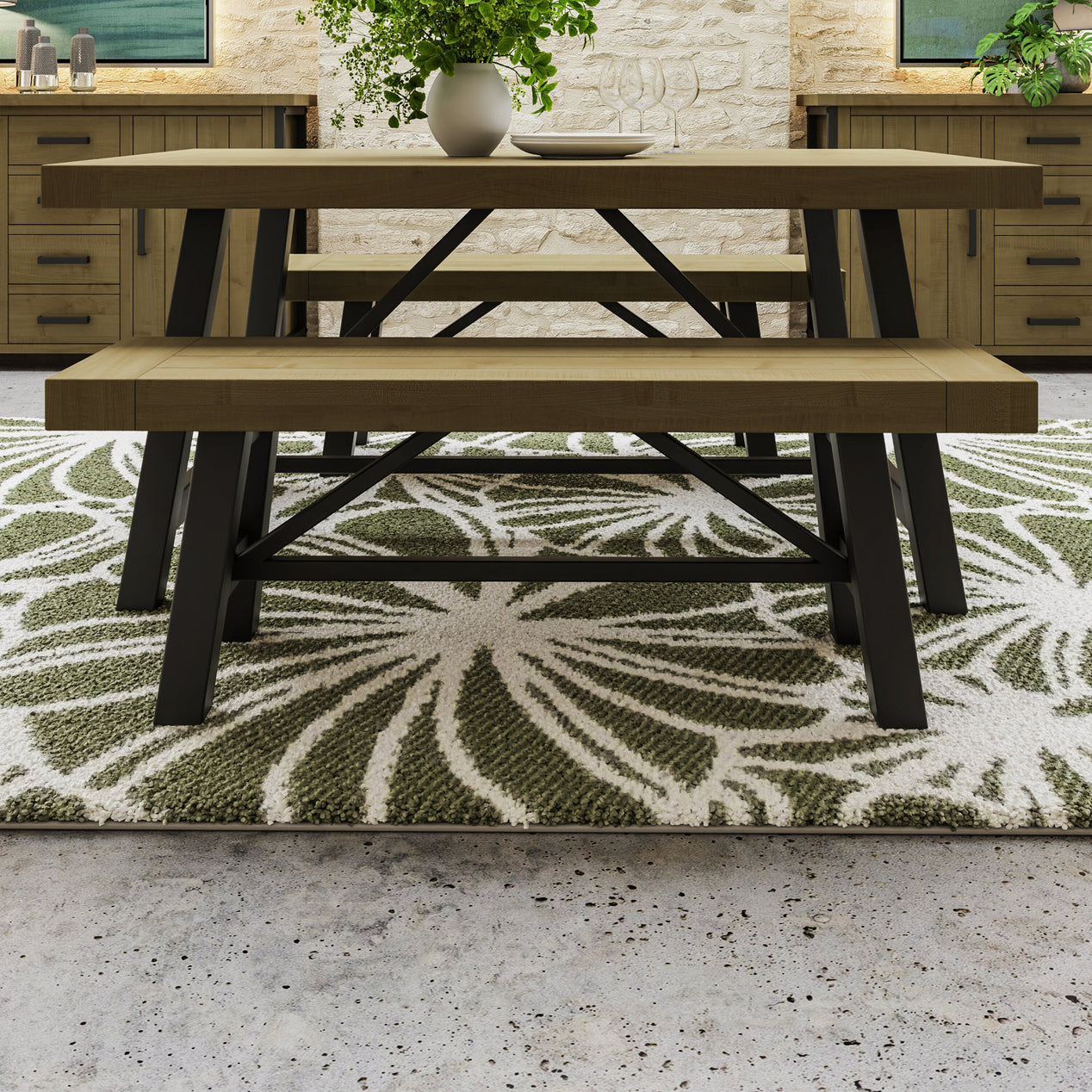 Lowry Small Dining Bench Driftwood Lacquered Solid Reclaimed Pine