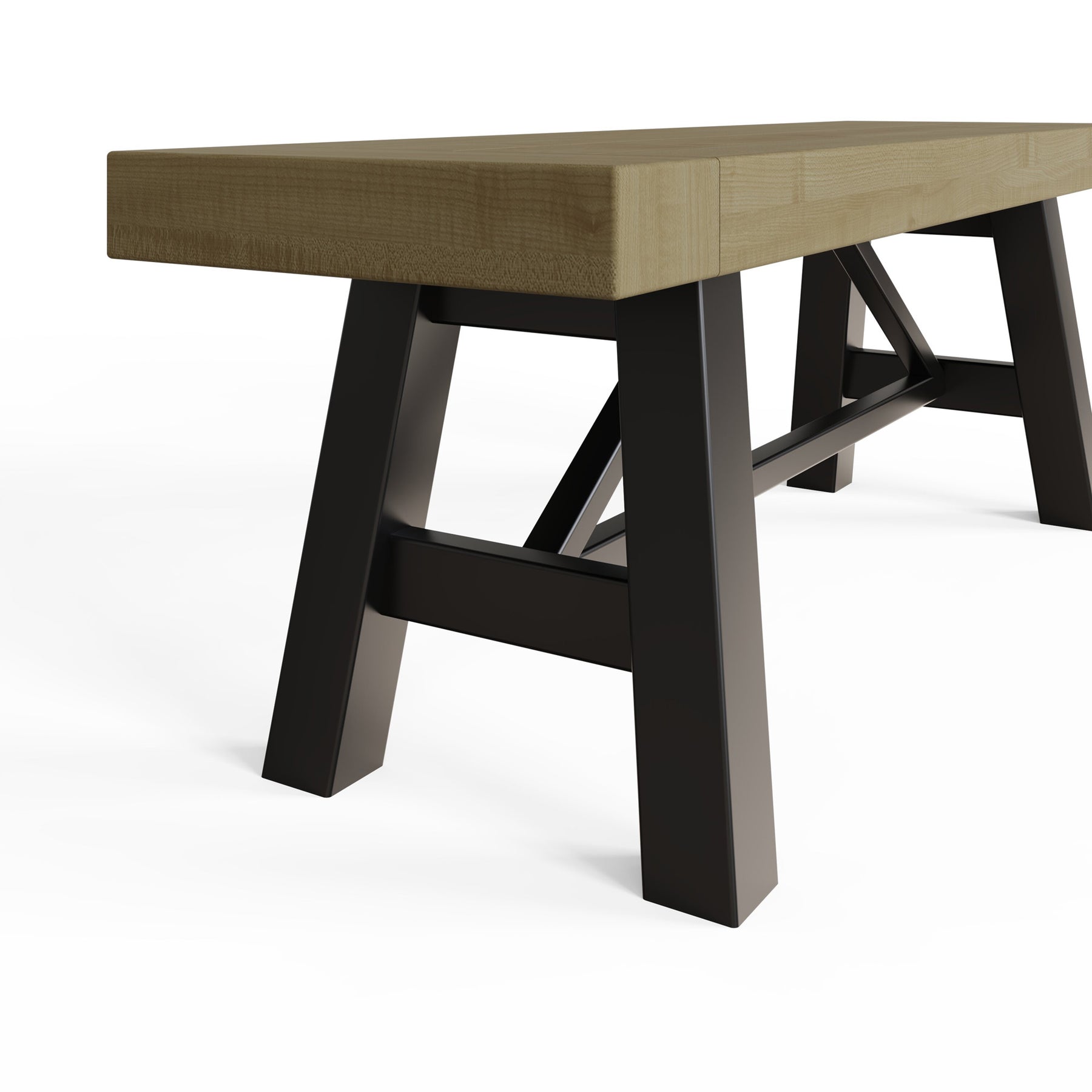 Lowry Small Dining Bench Driftwood Lacquered Solid Reclaimed Pine