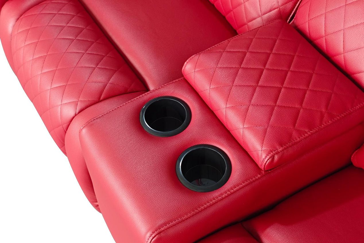 Florence Cinema Sofa Red 3 Seater