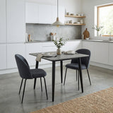Freya Pack of 2 Steel Blue Fabric Dining Chairs