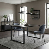 Freya Pack of 2 Steel Blue Fabric Dining Chairs