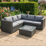 Zara Outdoor Corner Group & Ice Bucket Coffee Table Grey