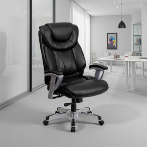 Black Faux Leather High Back Executive Office Chair