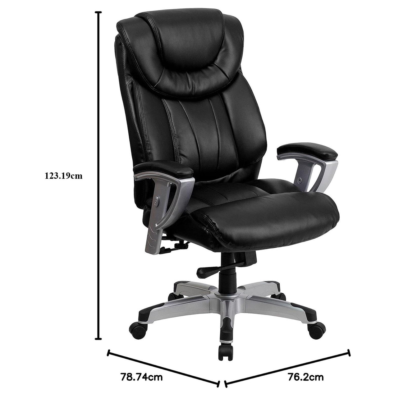 Black Faux Leather High Back Executive Office Chair
