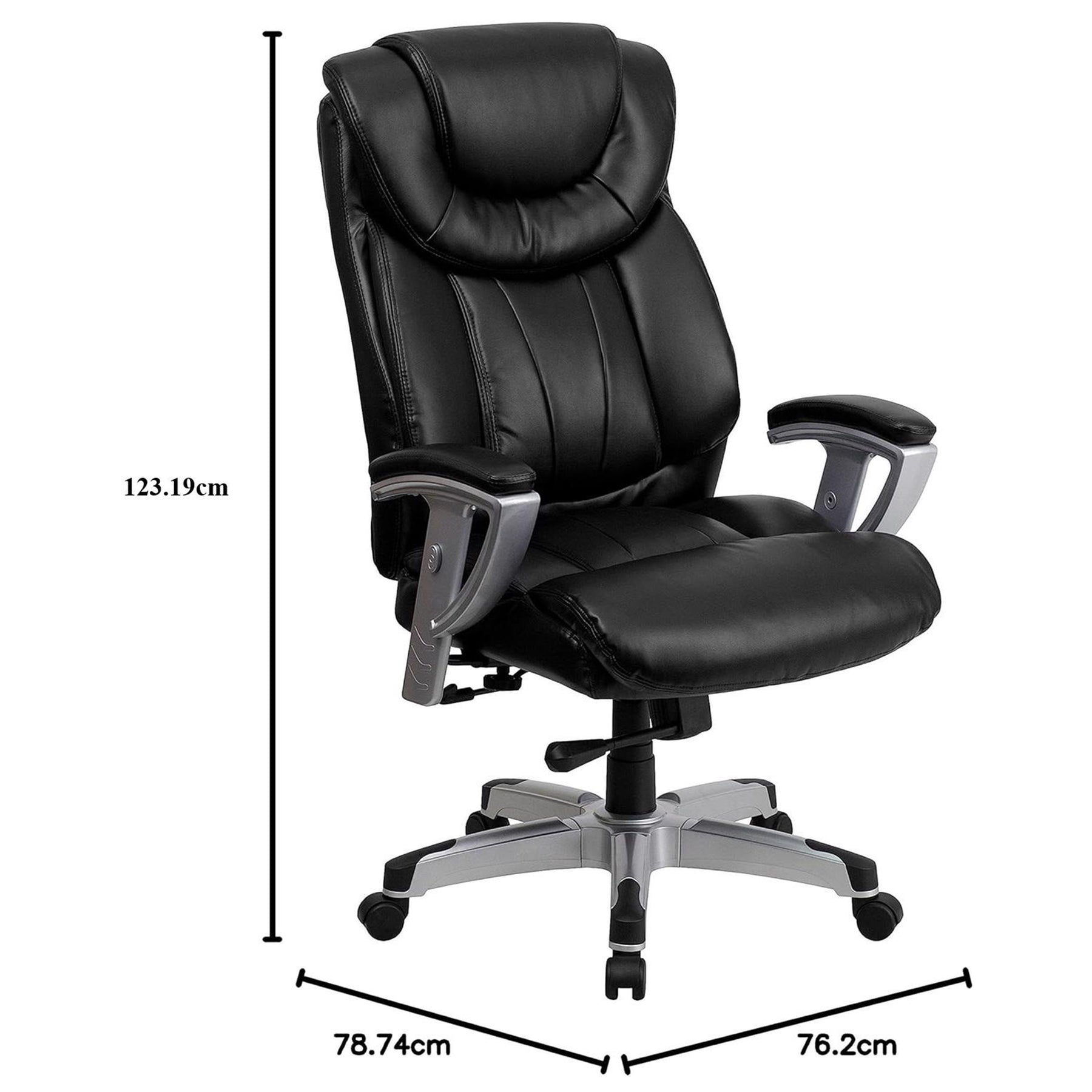 Black Faux Leather High Back Executive Office Chair