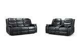 Galaxy Tech Electric Recliner Sofa Black 3+2 Set