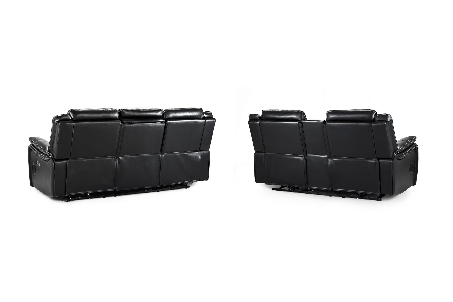 Galaxy Tech Electric Recliner Sofa Black 3+2 Set