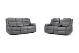 Galaxy Tech Electric Recliner Sofa Grey 3+2 Set
