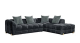 Genoa Sofa Charcoal Right Hand