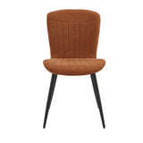Grace Pack of 4 Chestnut Brown Fabric Dining Chairs