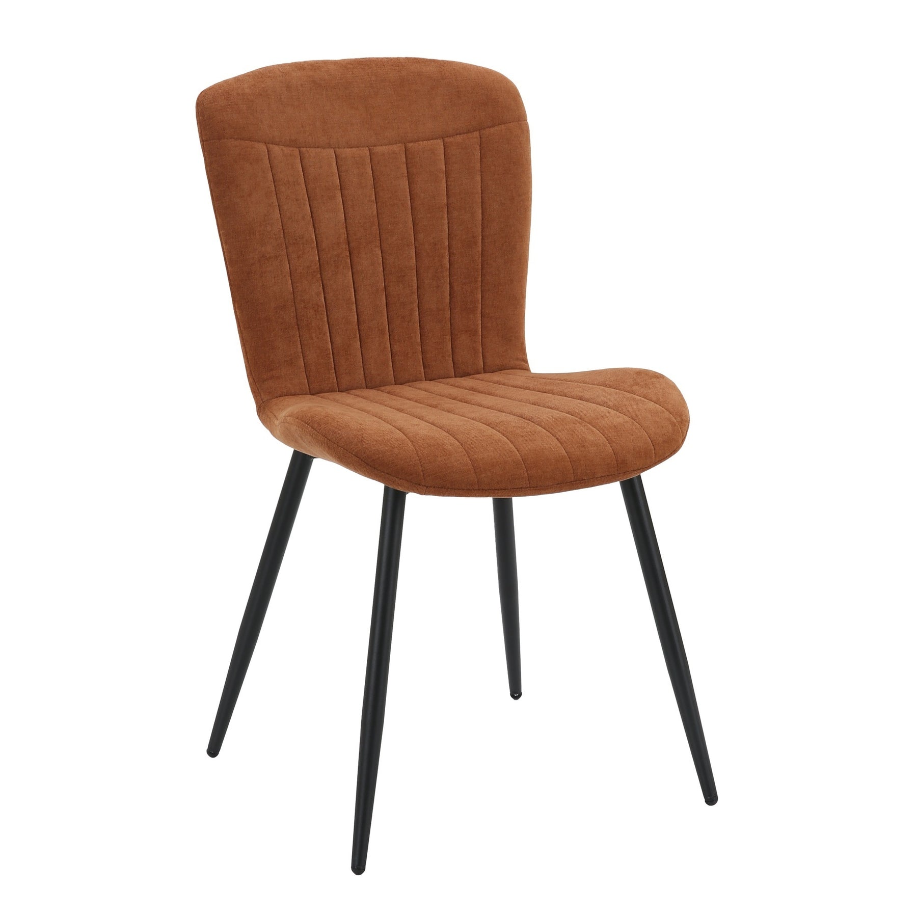 Grace Pack of 4 Chestnut Brown Fabric Dining Chairs