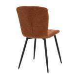 Grace Pack of 4 Chestnut Brown Fabric Dining Chairs
