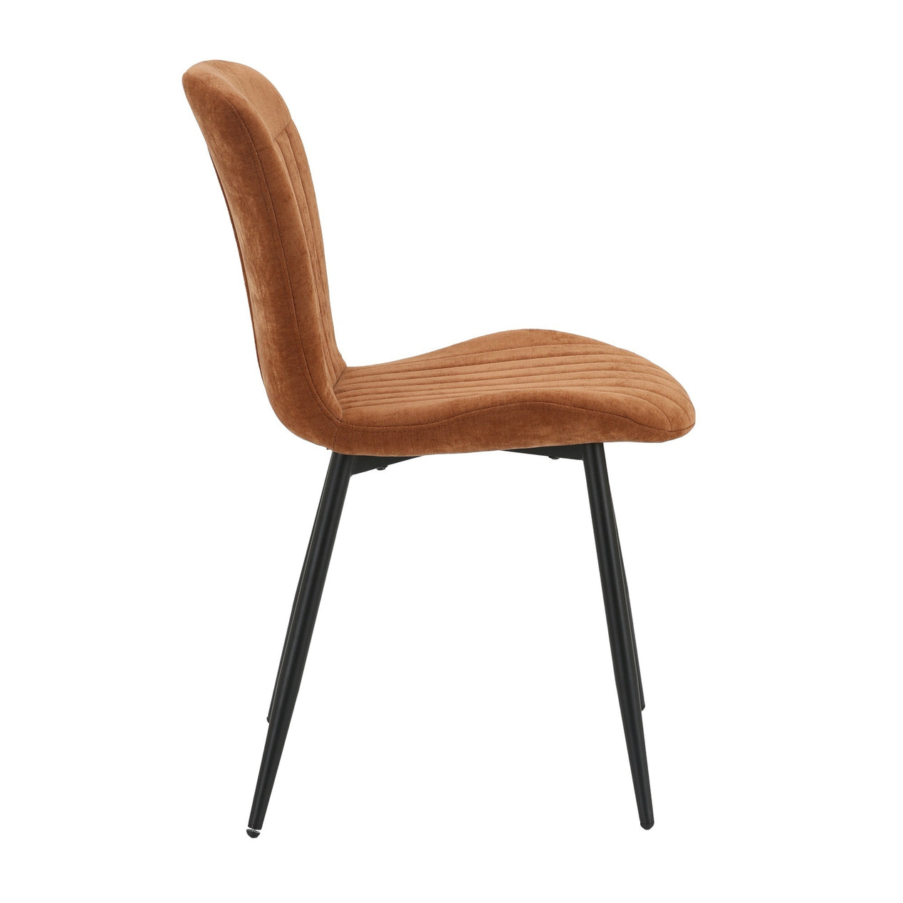 Grace Pack of 4 Chestnut Brown Fabric Dining Chairs