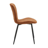 Grace Pack of 4 Chestnut Brown Fabric Dining Chairs