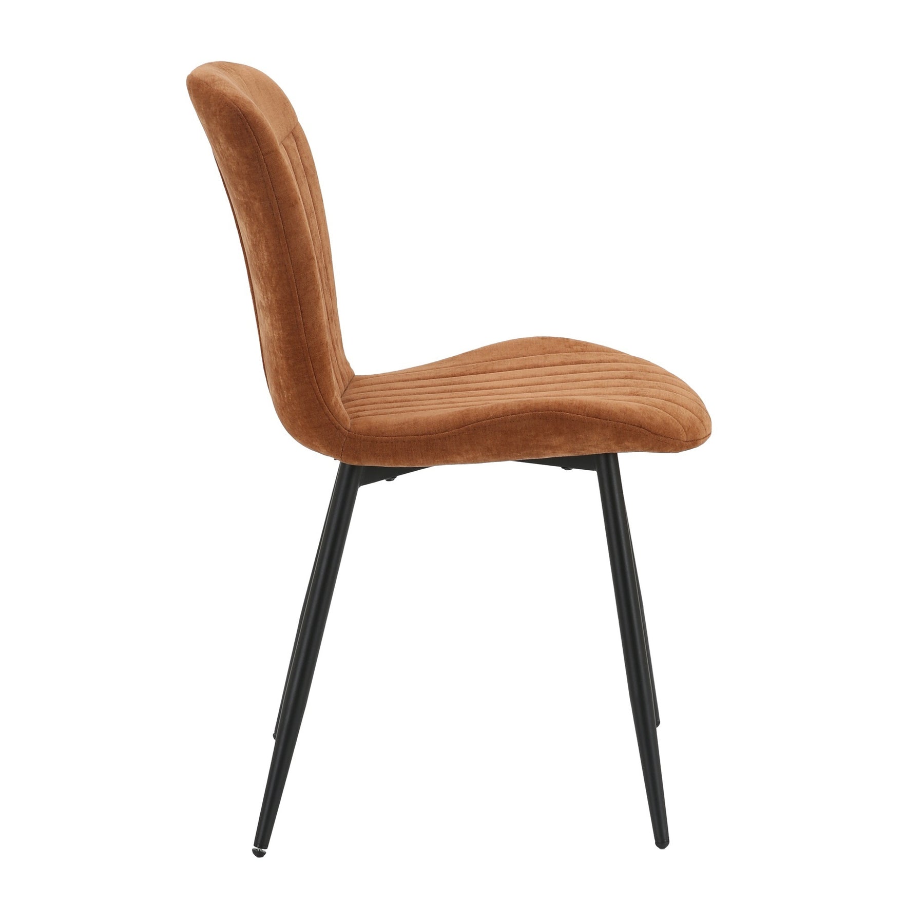 Grace Pack of 4 Chestnut Brown Fabric Dining Chairs