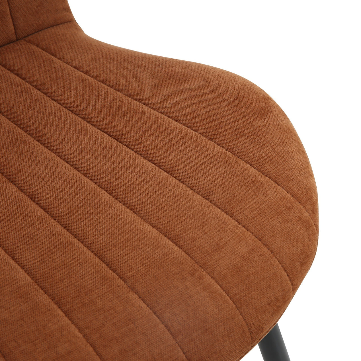 Grace Pack of 4 Chestnut Brown Fabric Dining Chairs