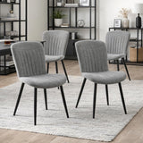 Grace Pack of 4 Grey Fabric Dining Chairs