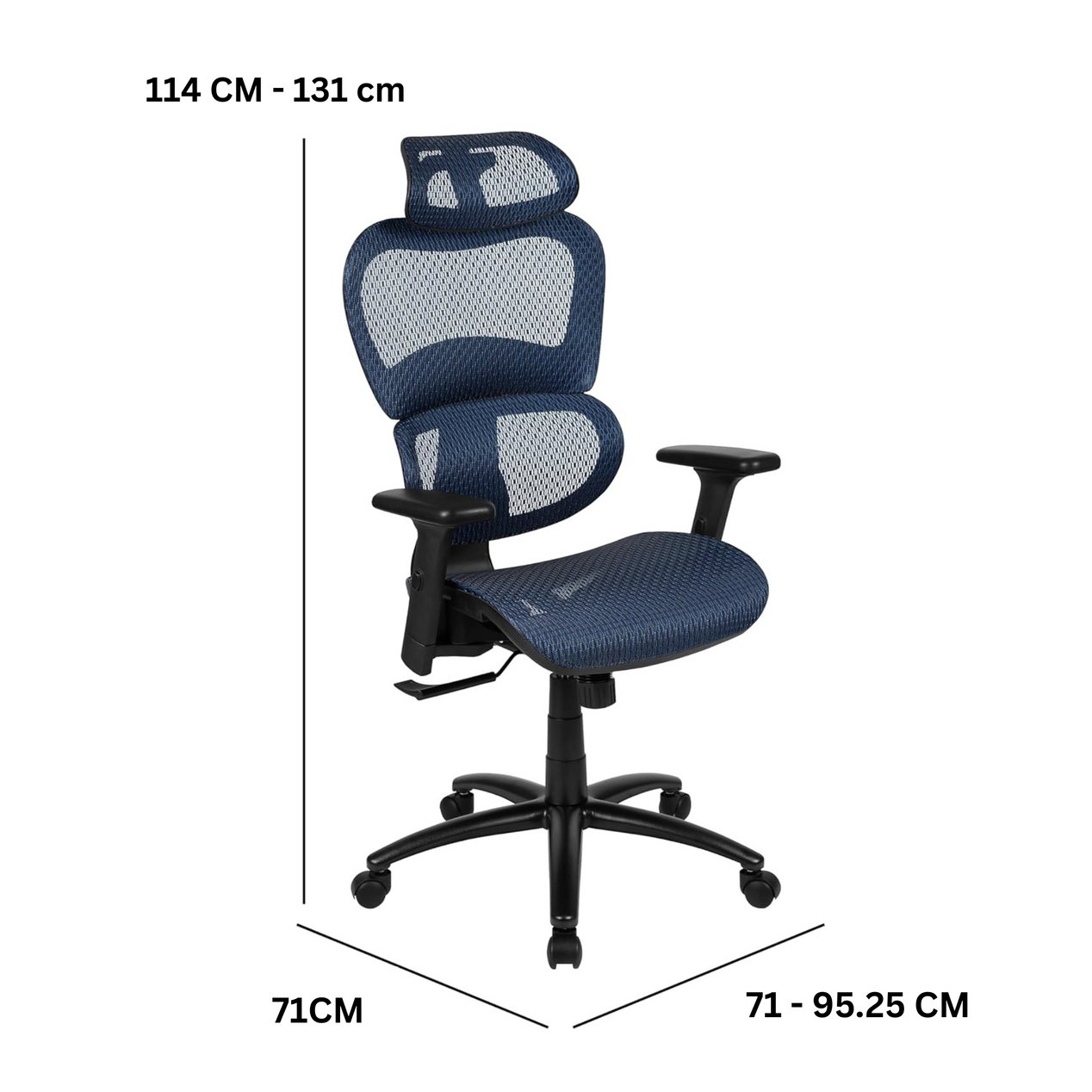 Blue High Back Mesh Office Chair